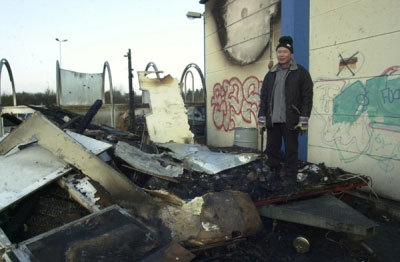 Nach dem Brandanschlag (Foto: Claudia Bihler)