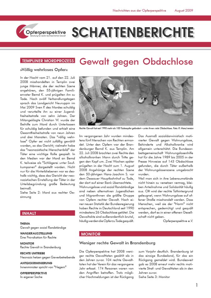 Schattenberichte 10 – Aug 2009