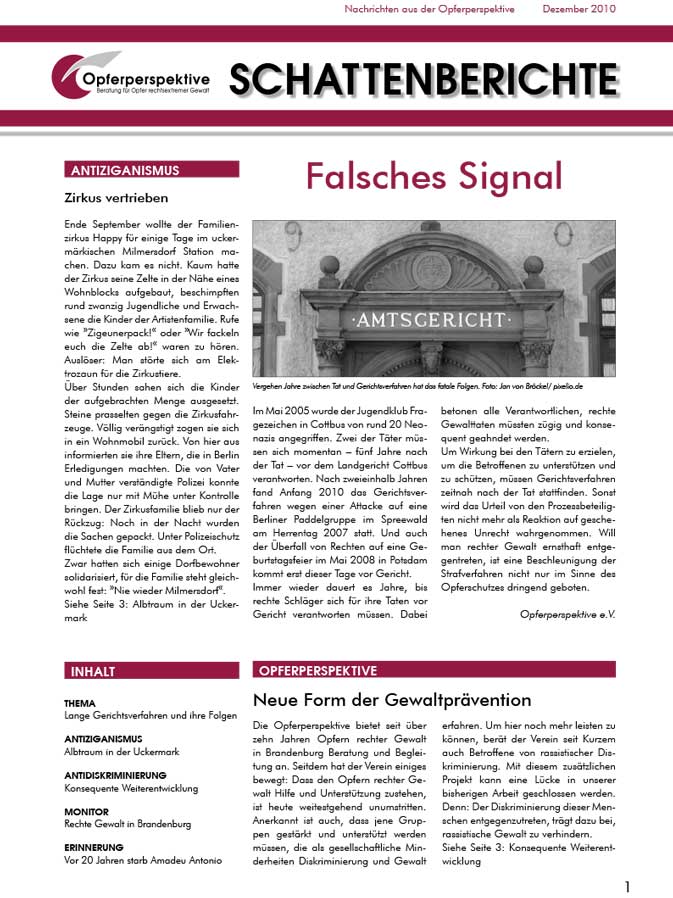 Schattenberichte 10 – Aug 2009