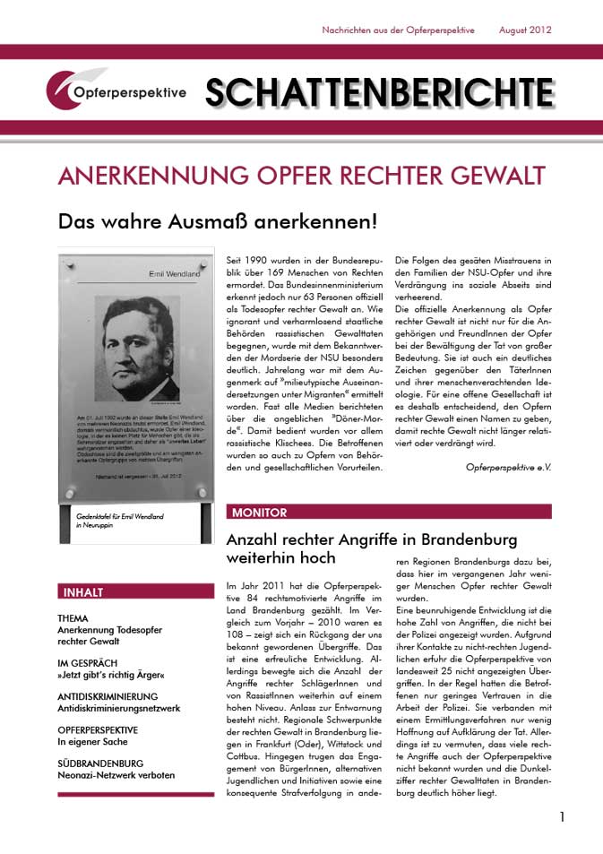 Schattenberichte 14 – Aug 2012