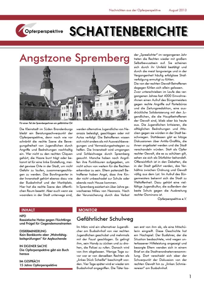 Schattenberichte 16 – Aug 2013