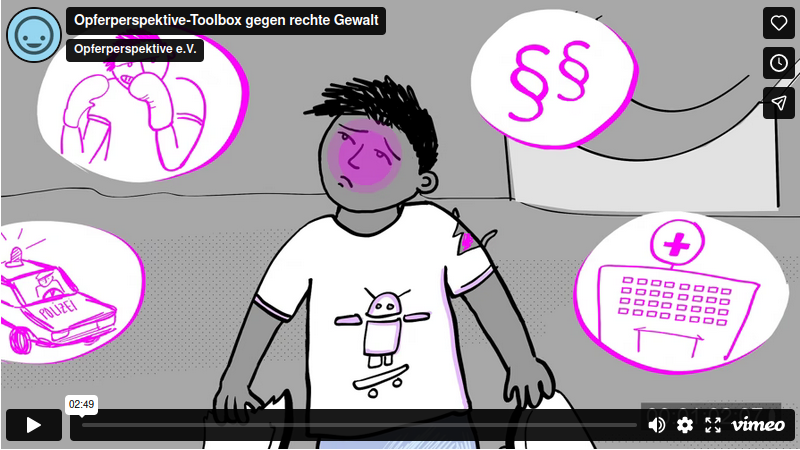 Startbild des Videos "Toolbox gegen rechte Gewalt"